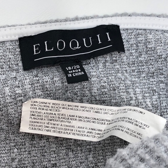 Sweater ELOQUII Women’s gray sweater plus size - Picture 4 of 4